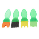4 Pieces Sponge Paint Brush Seal Sponge Brush Plastic Handle Kids Painting Tool