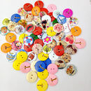 100Pieces Round Shape Wooden Buttons for Sewing and Crafts 20mm