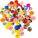 100Pieces Round Shape Wooden Buttons for Sewing and Crafts 20mm