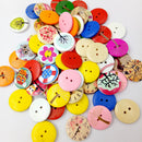100Pieces Round Shape Wooden Buttons for Sewing and Crafts 20mm