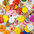 100Pieces Round Shape Wooden Buttons for Sewing and Crafts 20mm