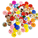 100Pieces Round Shape Wooden Buttons for Sewing and Crafts 20mm