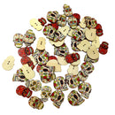 100Pieces Skull Pattern Wooden Buttons for Sewing and Crafts