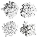 Pack of 100 Wooden Puzzle Tiles Craft Alphabet Lowercase Letters Embellishments Cube Blocks for Kids Creative Toys Crafts