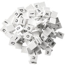 Pack of 100 Wooden Puzzle Tiles Craft Alphabet Lowercase Letters Embellishments Cube Blocks for Kids Creative Toys Crafts