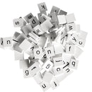 Pack of 100 Wooden Puzzle Tiles Craft Alphabet Lowercase Letters Embellishments Cube Blocks for Kids Creative Toys Crafts