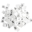 100pcs White Wooden Alphabet Tile Set Crafts Embellishments Blocks Cube for Scrapbooking