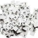 100pcs White Wooden Alphabet Tile Set Crafts Embellishments Blocks Cube for Scrapbooking