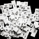 100pcs White Wooden Alphabet Tile Set Crafts Embellishments Blocks Cube for Scrapbooking
