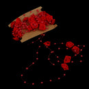 5Meters Satin Flower Handmade Artificial Pearl Bead Chain Trim Wedding Clothes Accessories Handbag DIY Red