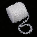 15 Meters Beads Cotton Line Chain Garland For Handbag Clothes Craft Projects DIY Wedding Decor White