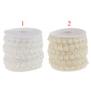 15 Meters Beads Cotton Line Chain Garland For Handbag Clothes Craft Projects DIY Wedding Decor White