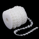 15 Meters Beads Cotton Line Chain Garland For Handbag Clothes Craft Projects DIY Wedding Decor White