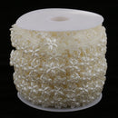 15 Meters Beads Cotton Line Chain Garland For Handbag Clothes Craft Projects DIY Wedding Decor Beige