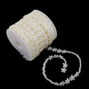 15 Meters Beads Cotton Line Chain Garland For Handbag Clothes Craft Projects DIY Wedding Decor Beige