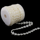 15 Meters Beads Cotton Line Chain Garland For Handbag Clothes Craft Projects DIY Wedding Decor Beige