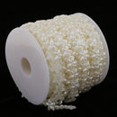 15 Meters Beads Cotton Line Chain Garland For Handbag Clothes Craft Projects DIY Wedding Decor Beige