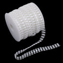 15m Pearl Beads Chain Ribbon Trim For Wedding Party Dress Decor Home Furnishing DIY White