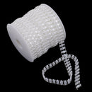 15m Pearl Beads Chain Ribbon Trim For Wedding Party Dress Decor Home Furnishing DIY White