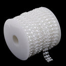 15m Pearl Beads Chain Ribbon Trim For Wedding Party Dress Decor Home Furnishing DIY White