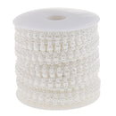 15m Pearl Beads Chain Ribbon Trim For Wedding Party Dress Decor Home Furnishing DIY White