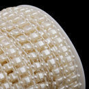 15m Pearl Beads Chain Ribbon Trim For Wedding Party Dress Decor Home Furnishing DIY Beige