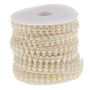 15m Pearl Beads Chain Ribbon Trim For Wedding Party Dress Decor Home Furnishing DIY Beige