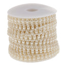 15m Pearl Beads Chain Ribbon Trim For Wedding Party Dress Decor Home Furnishing DIY Beige