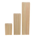 20x Natural Smooth Blank Wood Slices Rectangle Plaque For Modelling Material