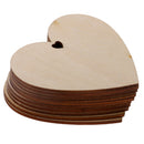 25 Pieces Wood Cutout Shapes Unfinished Heart Slice with Hole for Craft 80mm