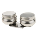 2 Pieces Stainless Steel Pots with Cover Painting Color Mixing Tool