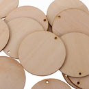 50 Pieces Wooden Round Unfinished Blank Scrapbooking Wedding Party Hanging Gift Tags 50mm