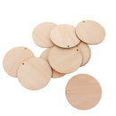 10 Pieces Wooden Round Unfinished Blank Scrapbooking Wedding Party Hanging Gift Tags 100mm