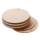 10 Pieces Wooden Round Unfinished Blank Scrapbooking Wedding Party Hanging Gift Tags 100mm