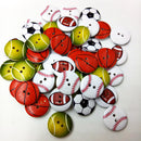 50 Pieces 20 mm 2-hole Cartoon Wooden Buttons Flatback Sewing Craft/Scrapbooking Mixed Color
