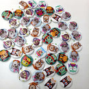 50 Pieces 20 mm Vintage Shabby Chic Cartoon Wooden Buttons Flatback Sewing Craft