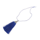 10 Pieces Multi-colors Silky Handmade Soft Fiber Tassels with Antique Silver Cap