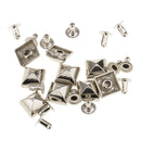 50 Pieces DIY Metal Leather Craft Repairs Studs Punk Spike Decoration Silver