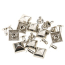 50 Pieces DIY Metal Leather Craft Repairs Studs Punk Spike Decoration Silver