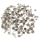 50 Pieces DIY Metal Leather Craft Repairs Studs Punk Spike Decoration Silver