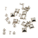 50 Pieces DIY Metal Leather Craft Repairs Studs Punk Spike Decoration Silver