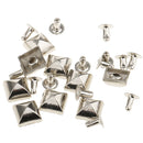 50 Pieces DIY Metal Leather Craft Repairs Studs Punk Spike Decoration Silver
