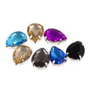 50 Pieces 13x18mm Water Drop Acrylic Crystal Pointback Superior Acrylic Beads for DIY Craft