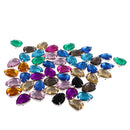 50 Pieces 13x18mm Water Drop Acrylic Crystal Pointback Superior Acrylic Beads for DIY Craft