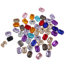 50 Pieces 13x18mm Acrylic Rectangle Crystal Pointback Superior Acrylic Beads for DIY Craft