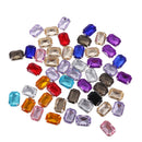50 Pieces 13x18mm Acrylic Rectangle Crystal Pointback Superior Acrylic Beads for DIY Craft