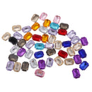 50 Pieces 13x18mm Acrylic Rectangle Crystal Pointback Superior Acrylic Beads for DIY Craft