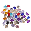 50 Pieces 13x18mm Acrylic Rectangle Crystal Pointback Superior Acrylic Beads for DIY Craft