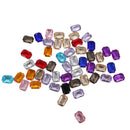 50 Pieces 13x18mm Acrylic Rectangle Crystal Pointback Superior Acrylic Beads for DIY Craft