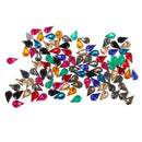 100 Pieces 8*13mm Water Drop Acrylic Rhinestone Button Multi-color for DIY Craft
